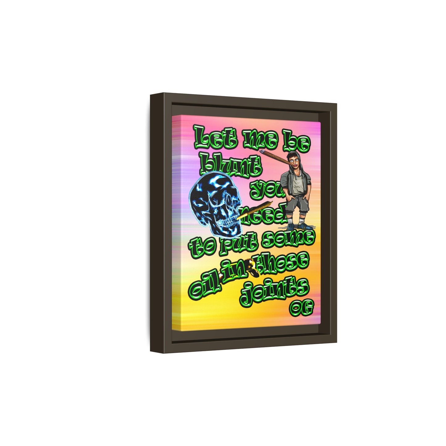 og - framed canvas art (color blur)