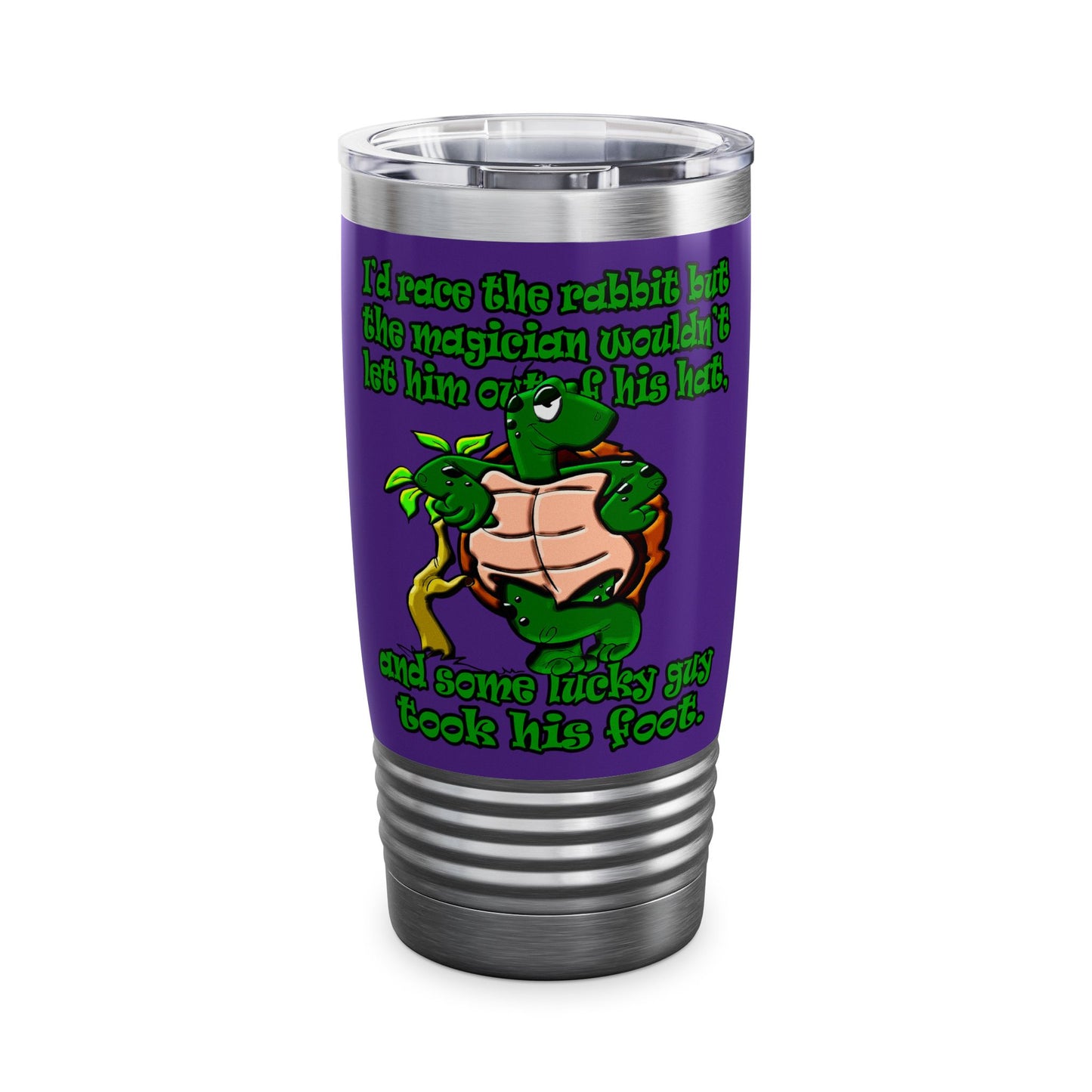 turtle race - Ringneck Tumbler, 20oz (purple)