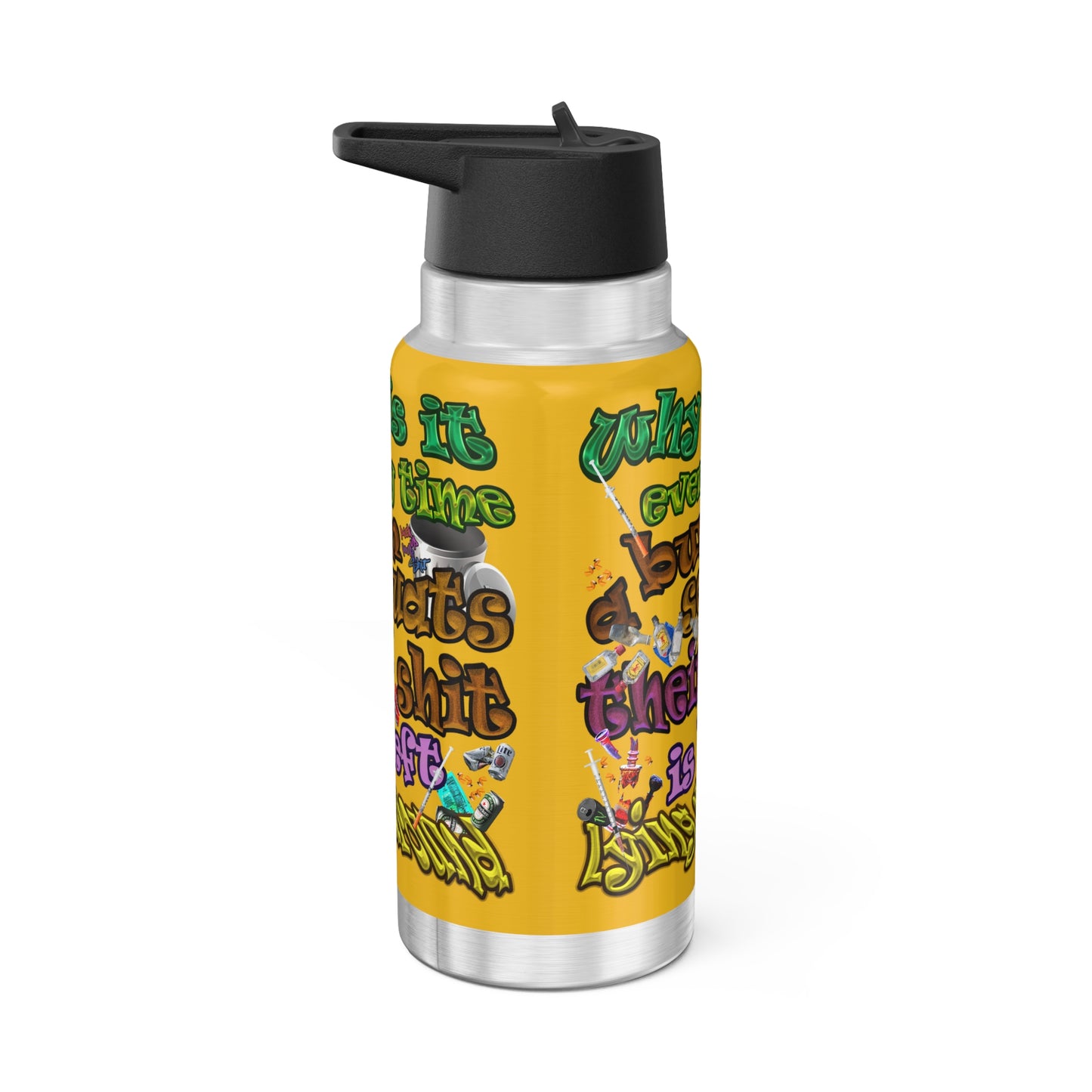 the bum's shit - Gator Tumbler, 32oz (yellow)