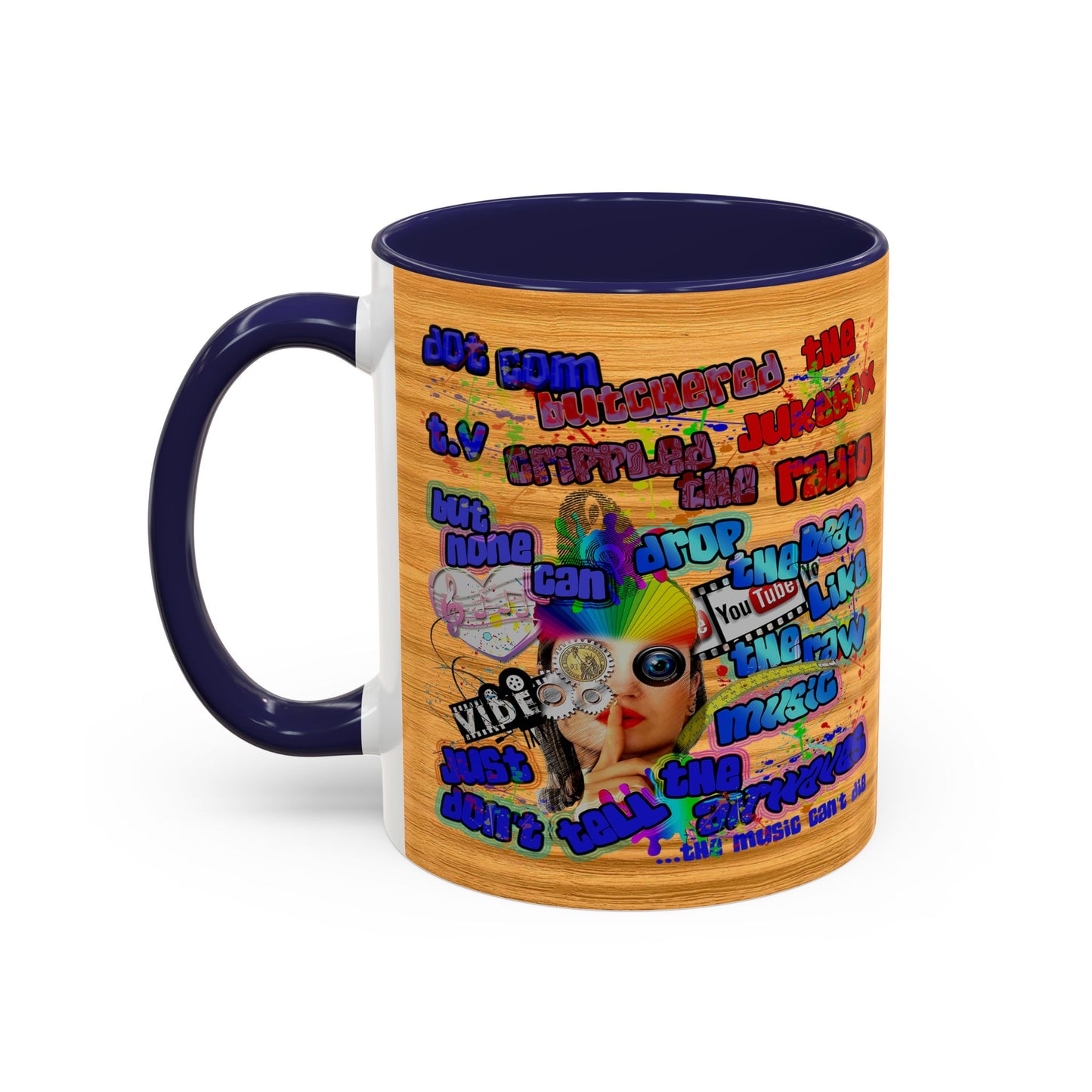 drop the beat - Accent Mug (butterscotch wood finish)