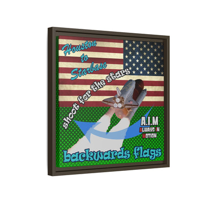 shoot for the stars - framed canvas art (logo green)
