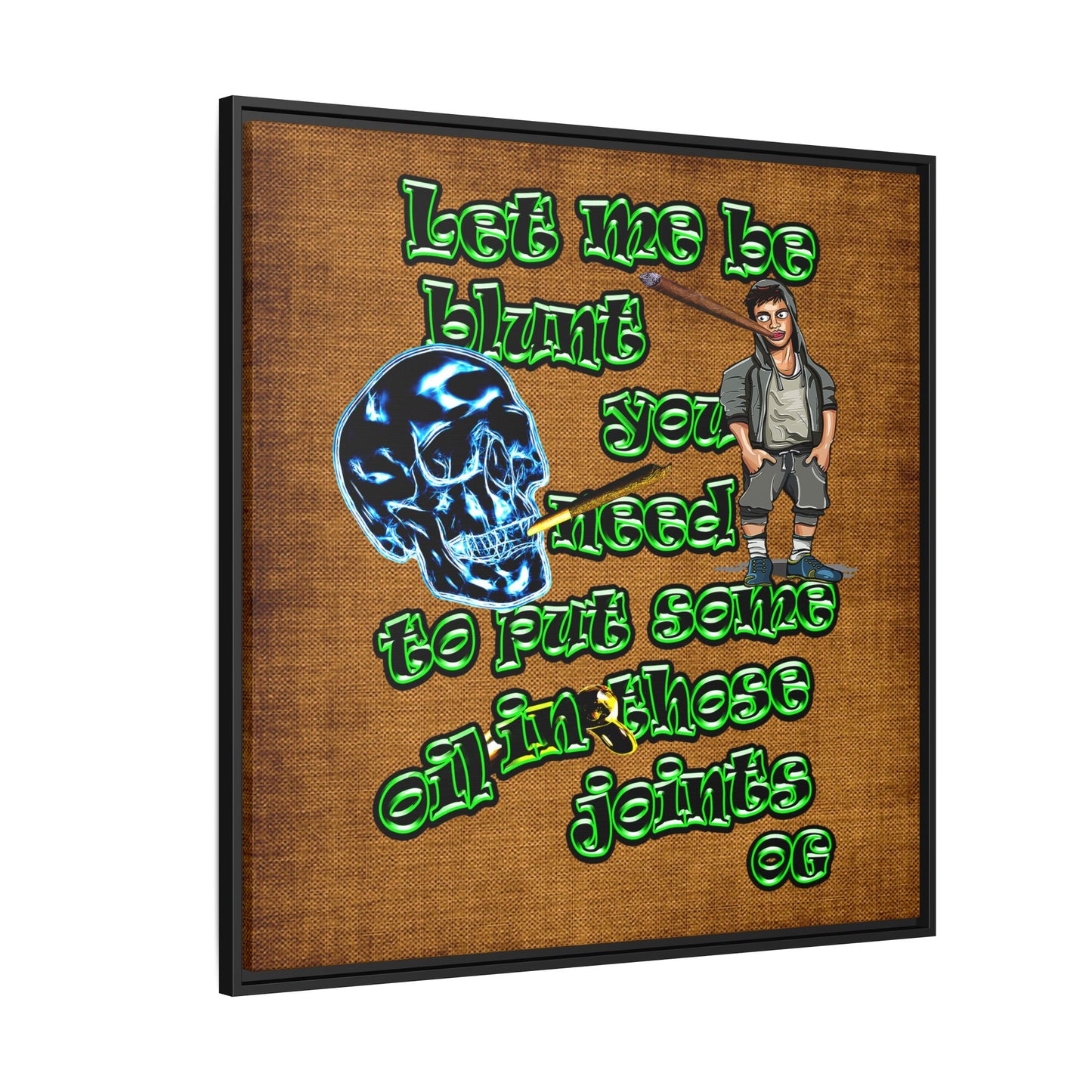 og - framed canvas art (brown papyrus)