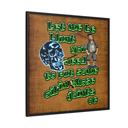 og - framed canvas art (brown papyrus)