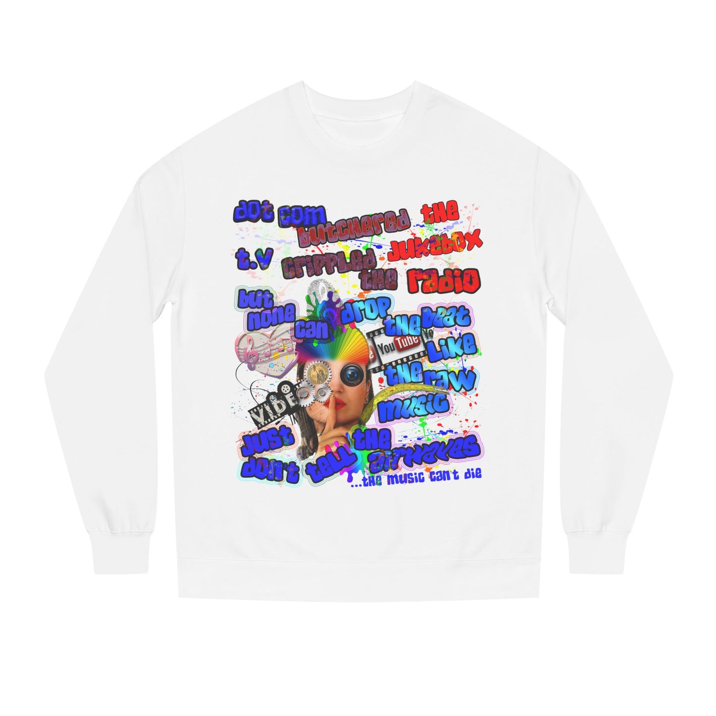 drop the beat - Unisex Crew Neck Sweatshirt