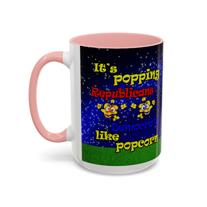 popping like popcorn - Accent Mug ('snoops' background)