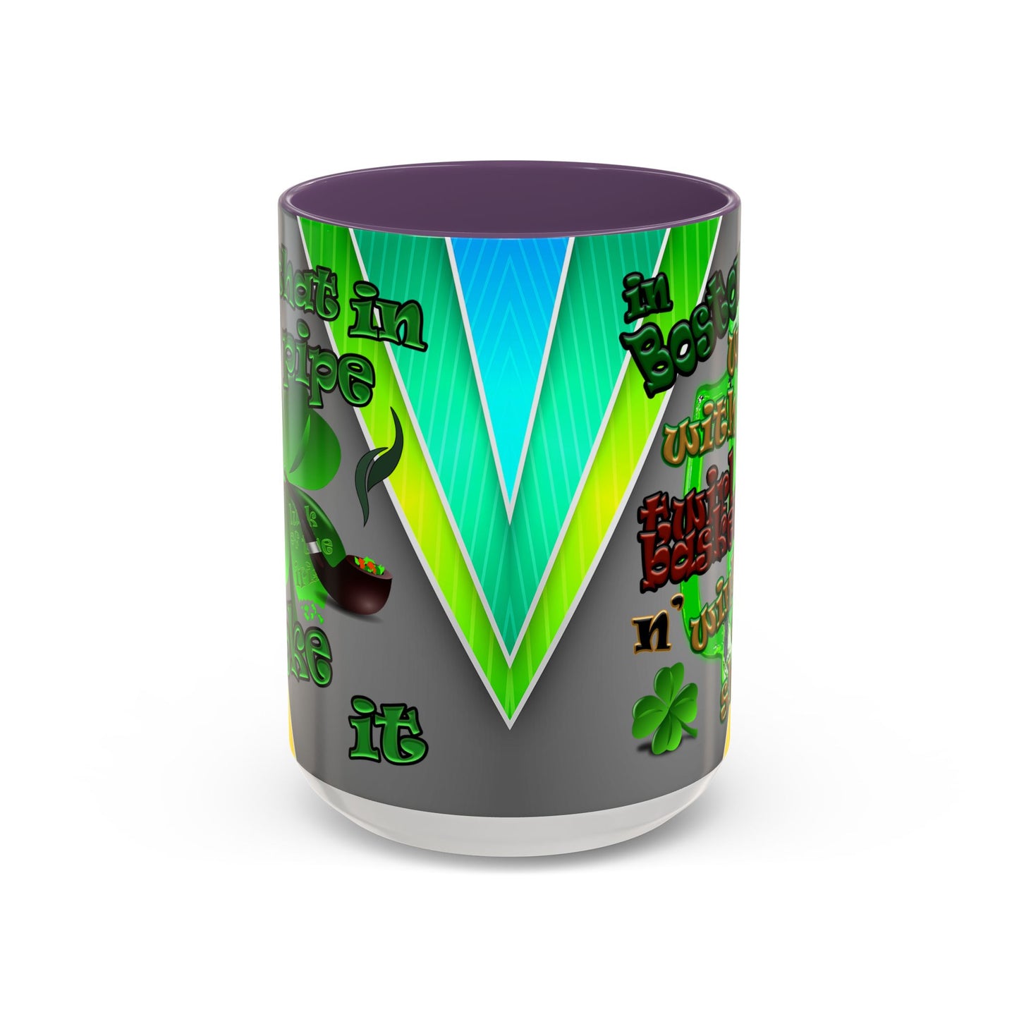 celtics logo - Accent Mug (rainbow split)