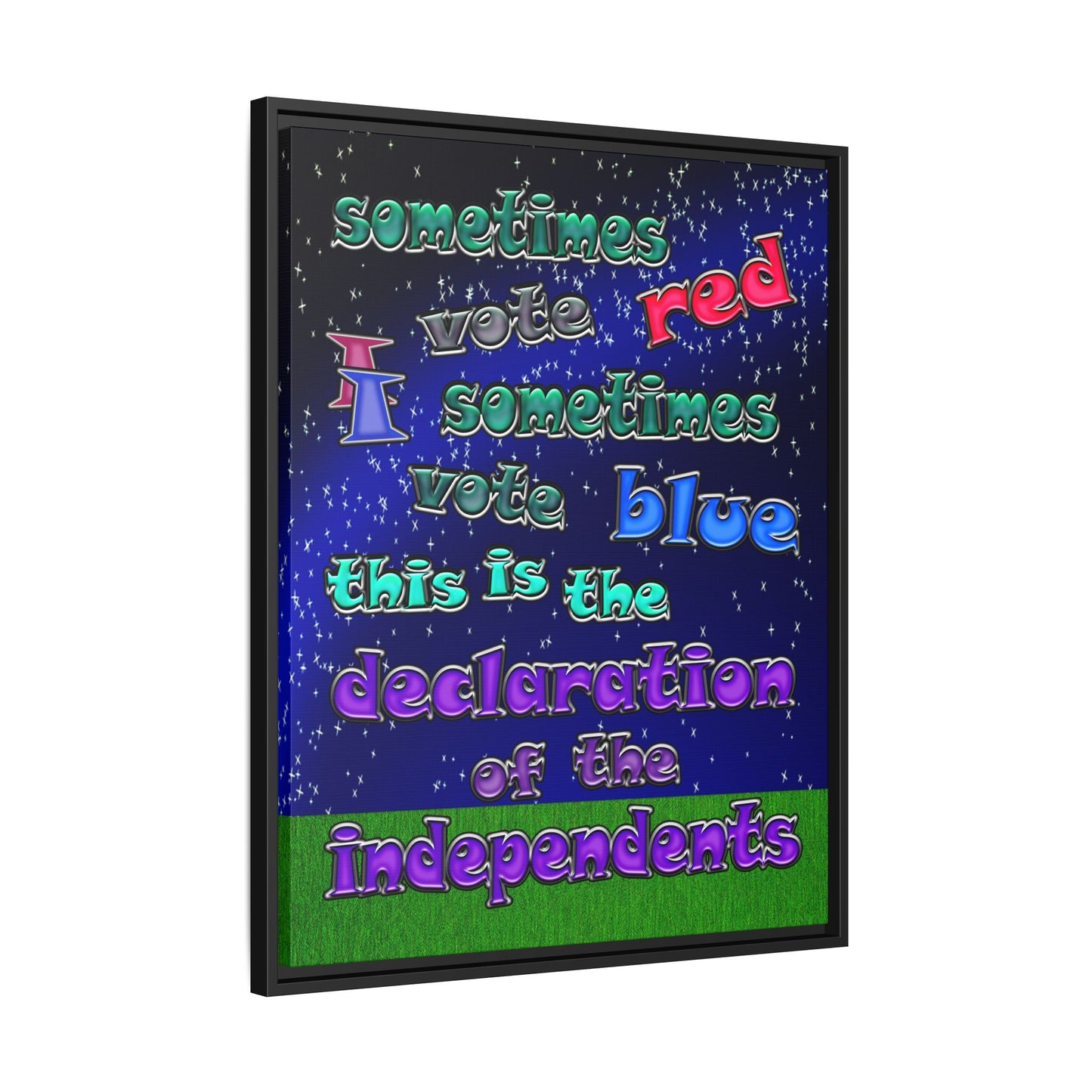 declaration of the independents - framed canvas art ('snoops' background)