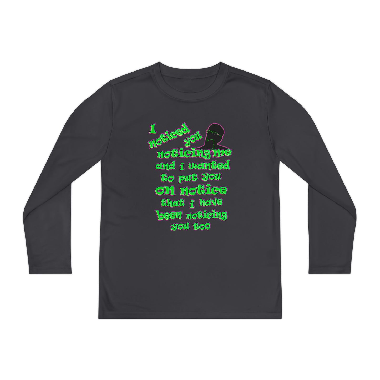 noticed you noticing - Youth Long Sleeve Competitor Tee