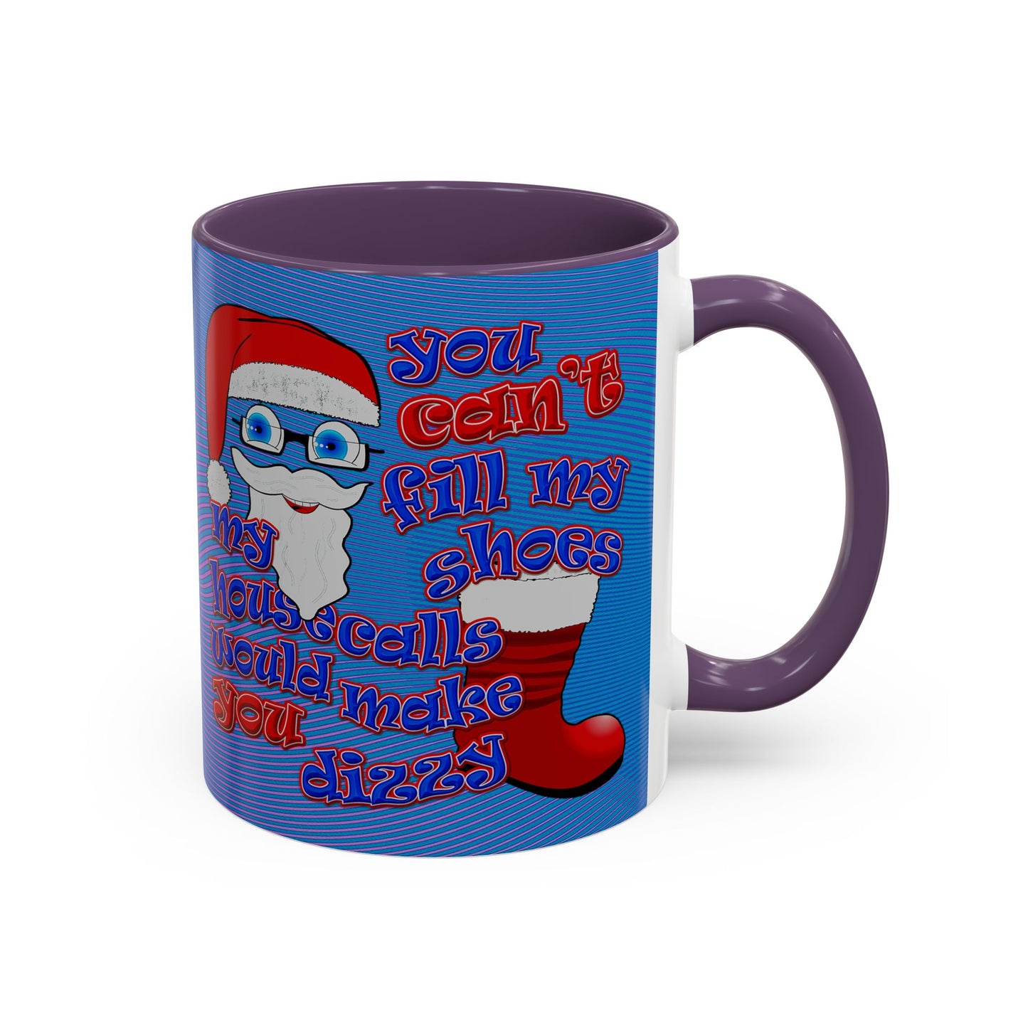 santa's shoes - Accent Mug (light blue-purple wave)