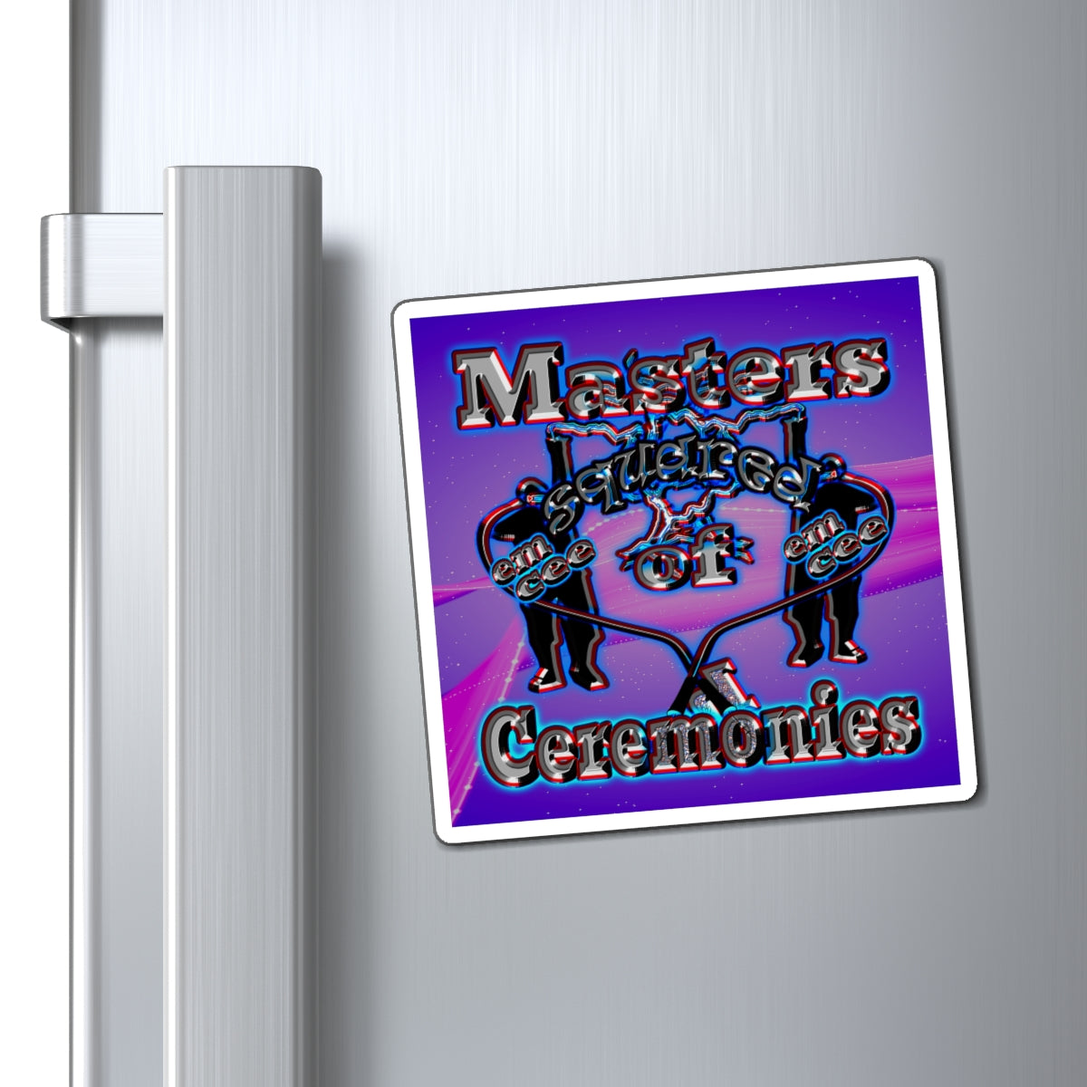 em cee squared - Magnets - (purple-pink wave)