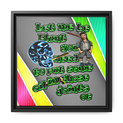 og - framed canvas art (rainbow split)