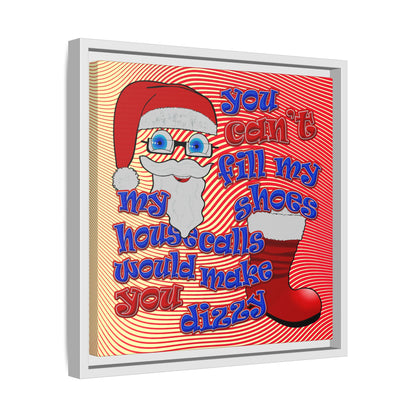 santa's shoes - framed canvas art (yellow-orange wave)