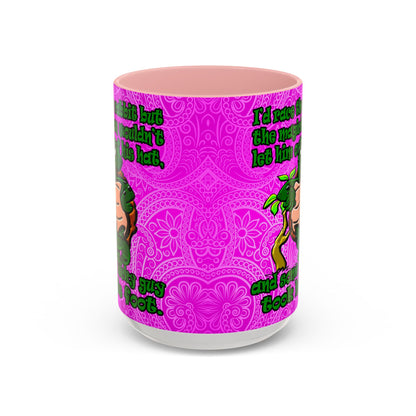 turtle race - Accent Mug (pink swirl)