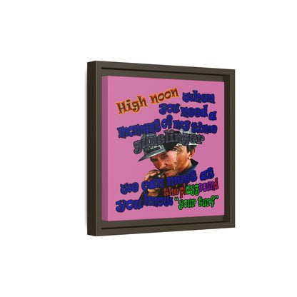 high noon - framed canvas art (light pink)