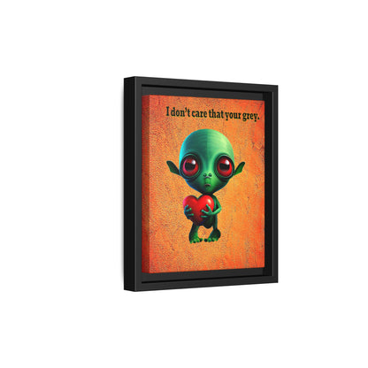 I don't care that your grey - framed canvas art (burnt orange)