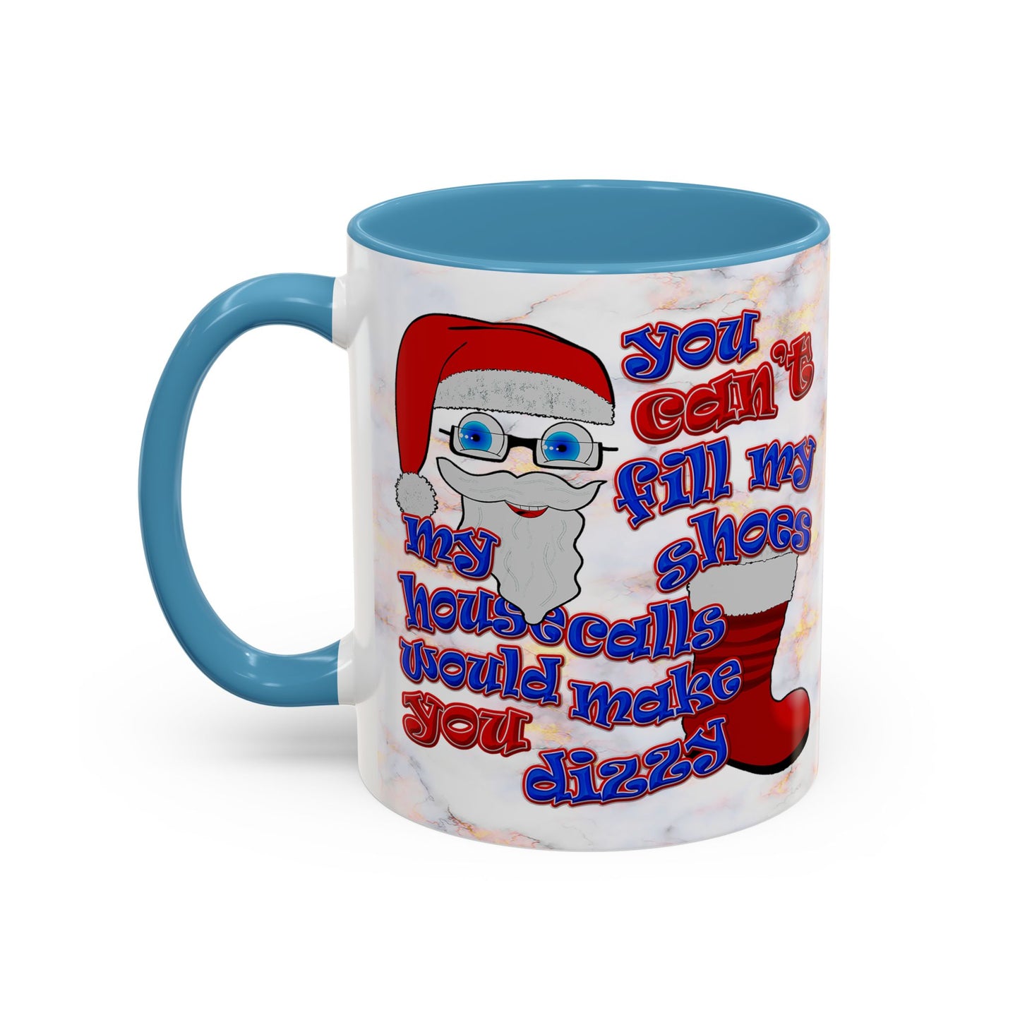 santa's shoes - Accent Mug (white marble)