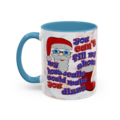 santa's shoes - Accent Mug (white marble)