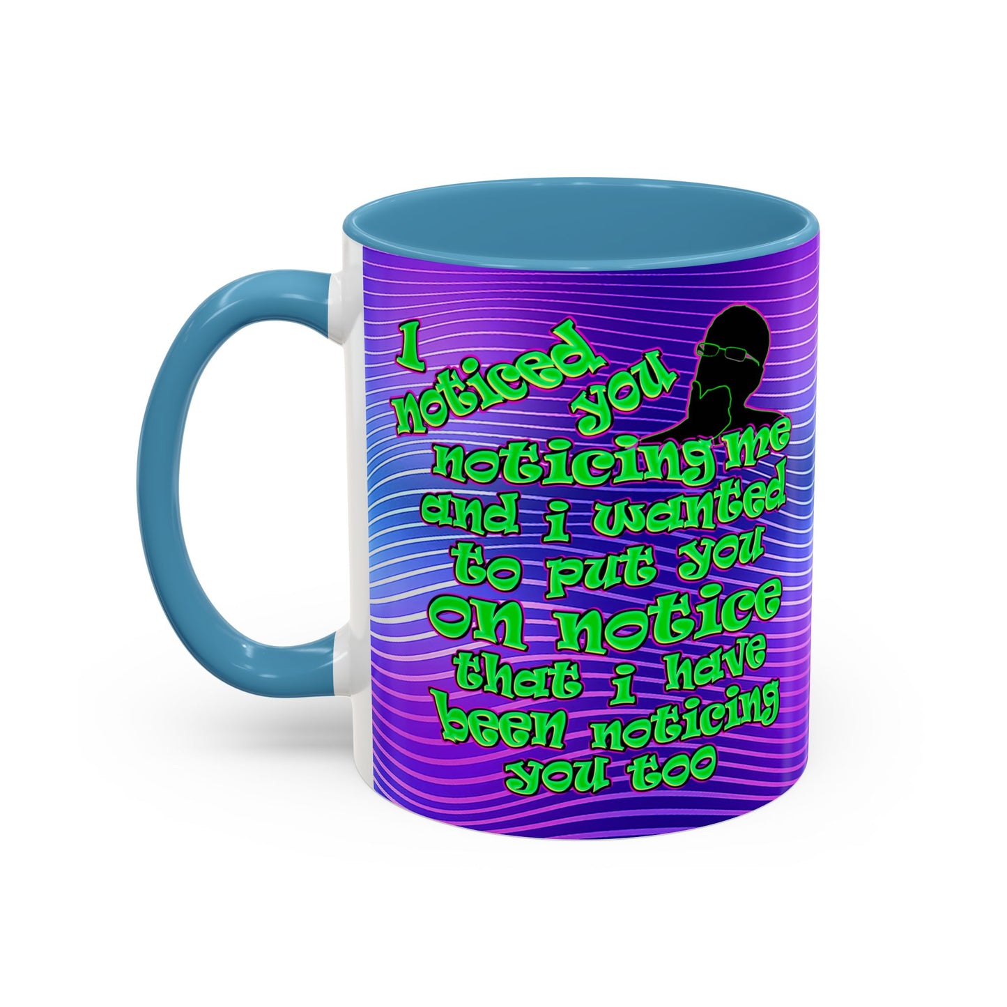 noticed you noticing - Accent Mug (purple wave)