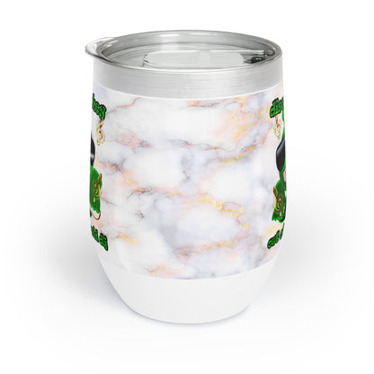disc jockey - Chill Wine Tumbler (white marble)