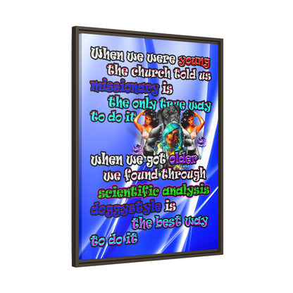 doggystyle - framed canvas art (blue-white wave)
