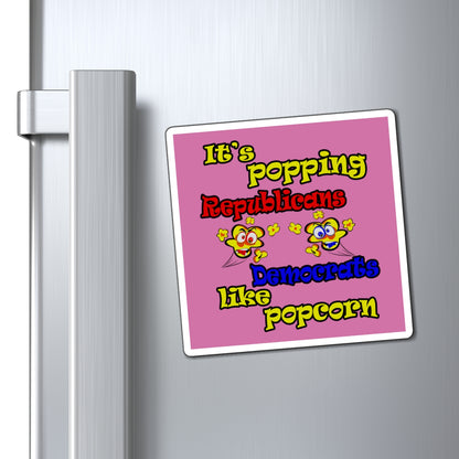 popping like popcorn - Magnets - (light pink)