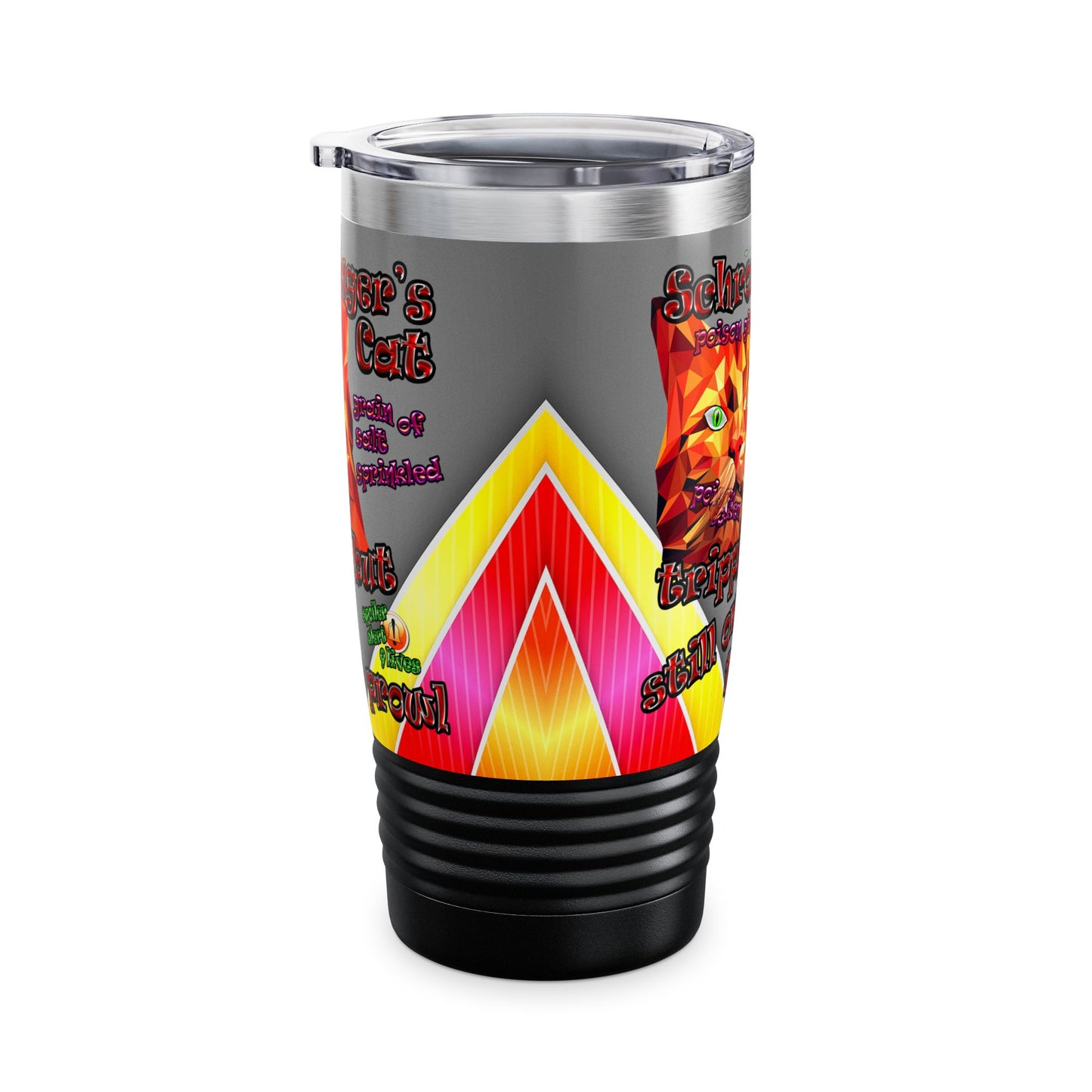 schrodinger's cat - Ringneck Tumbler, 20oz (rainbow split)