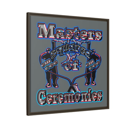 em cee squared - framed canvas art (dark grey)