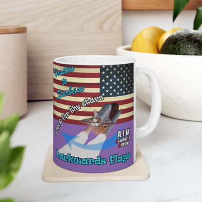 shoot for the stars - White Mug (light purple)