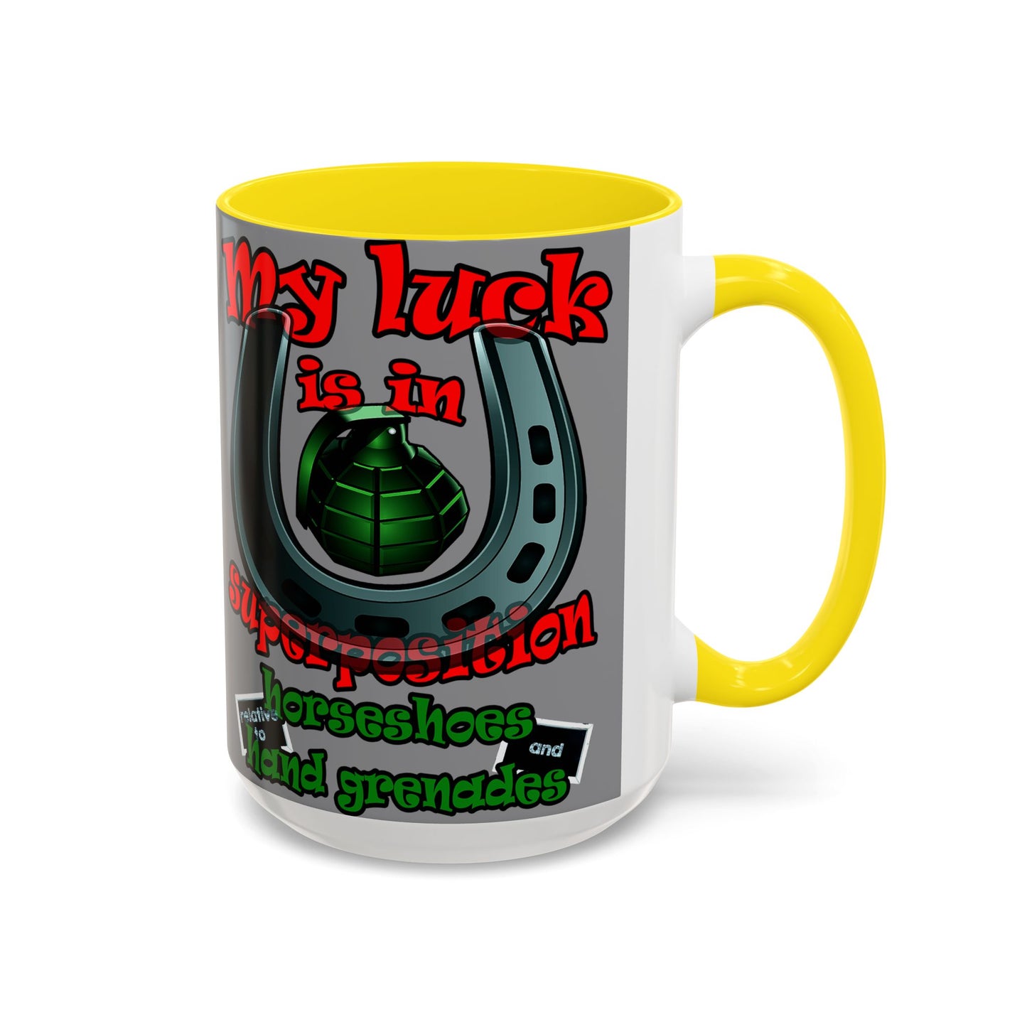 my luck - Accent Mug (grey)