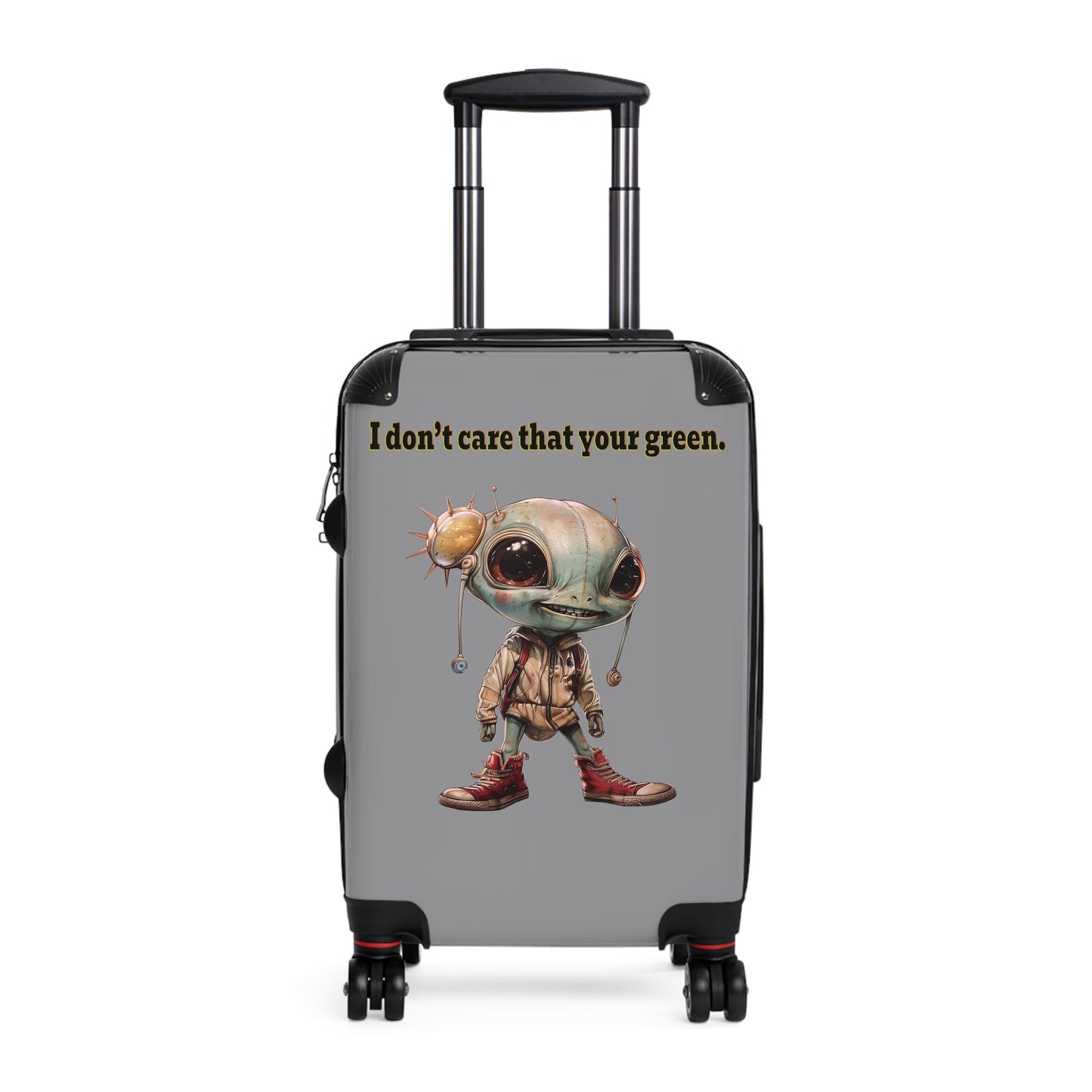 I don't care that your green - Suitcase (grey)