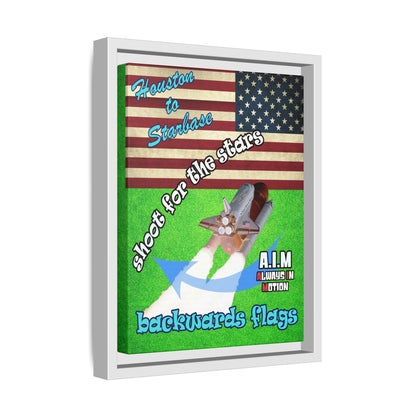 shoot for the stars - framed canvas art (green turf)