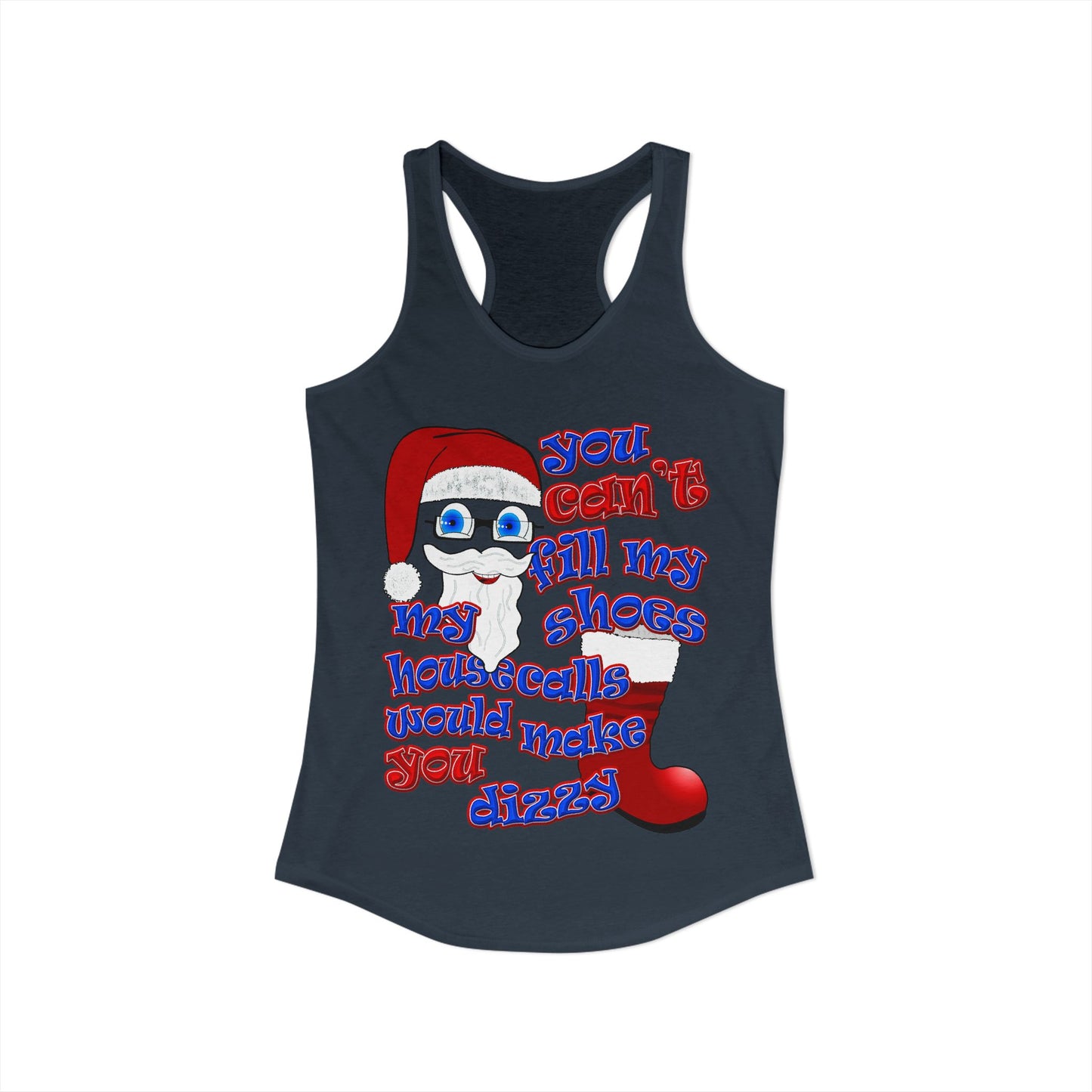 santa's shoes - Women's Ideal Racerback Tank