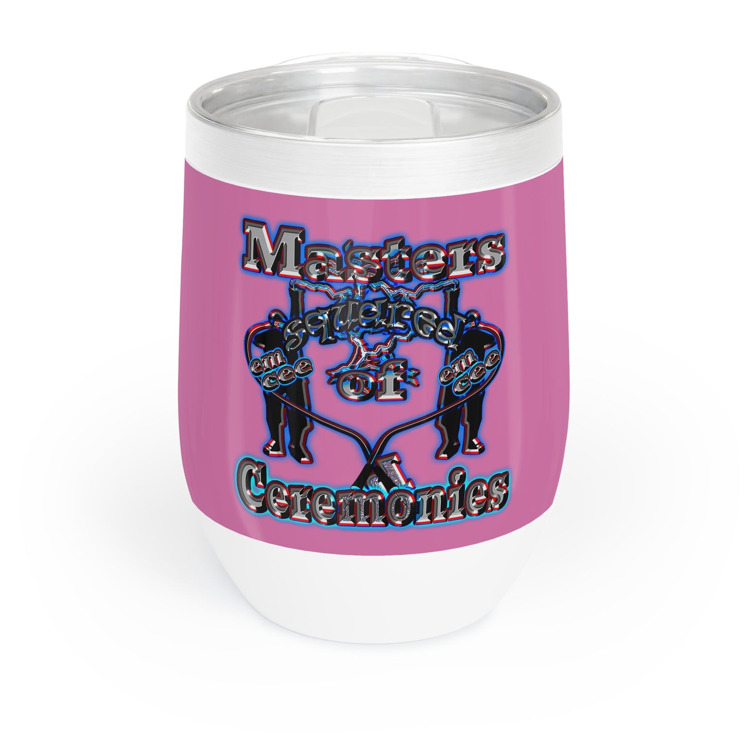 em cee squared - Chill Wine Tumbler (light pink)