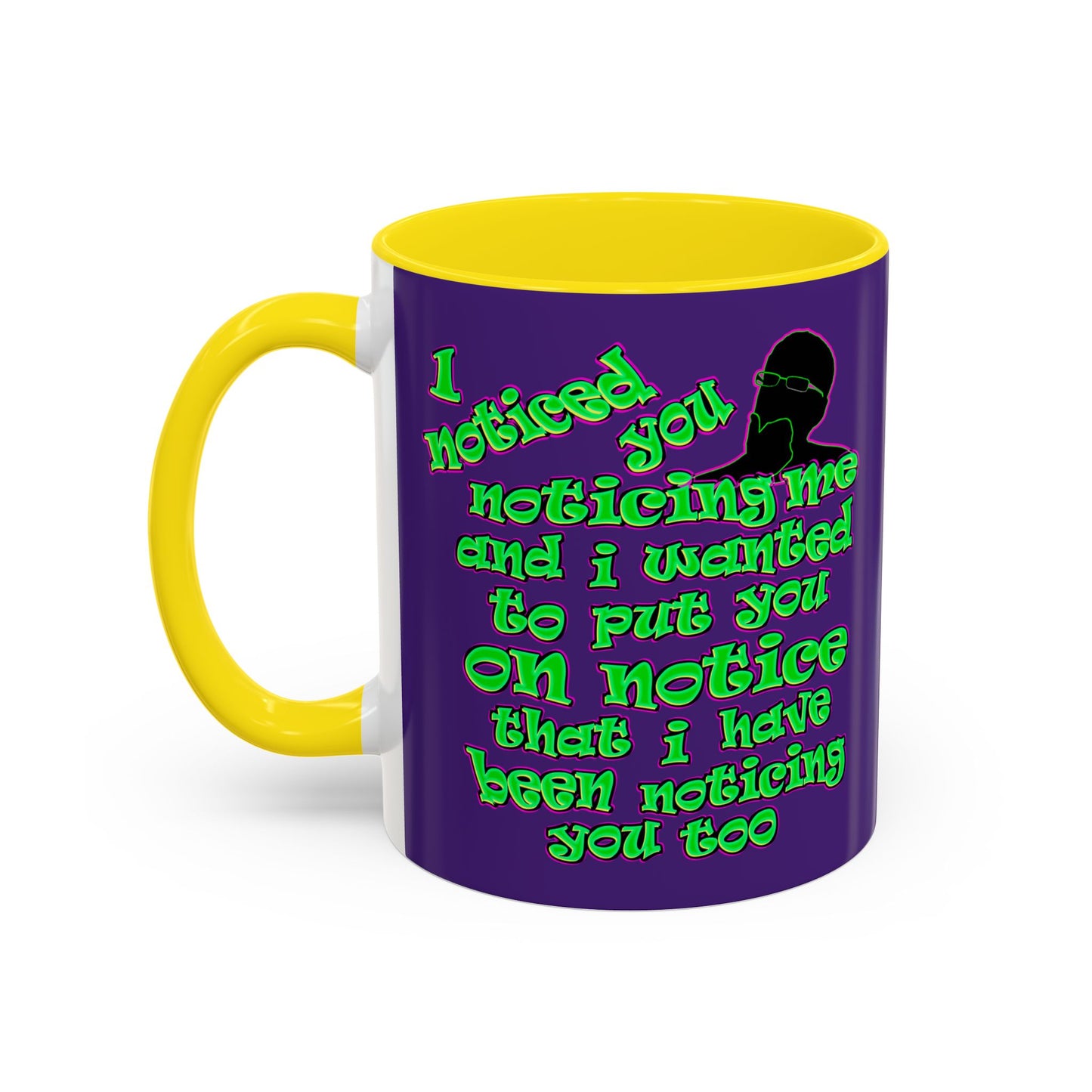 noticed you noticing - Accent Mug (purple)