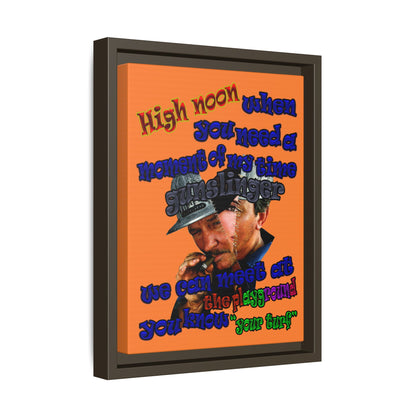 high noon - framed canvas art (crusta)