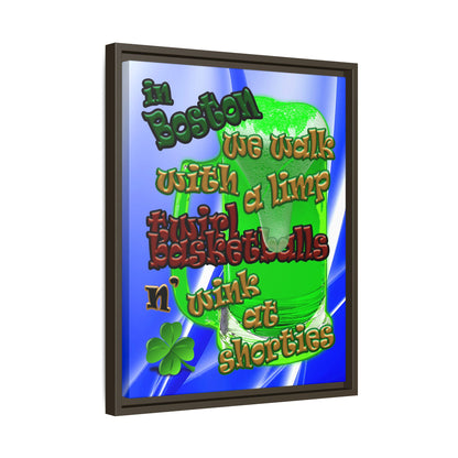 celtics logo - framed canvas art (blue-white wave)
