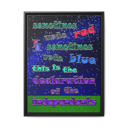 declaration of the independents - framed canvas art ('snoops' background)