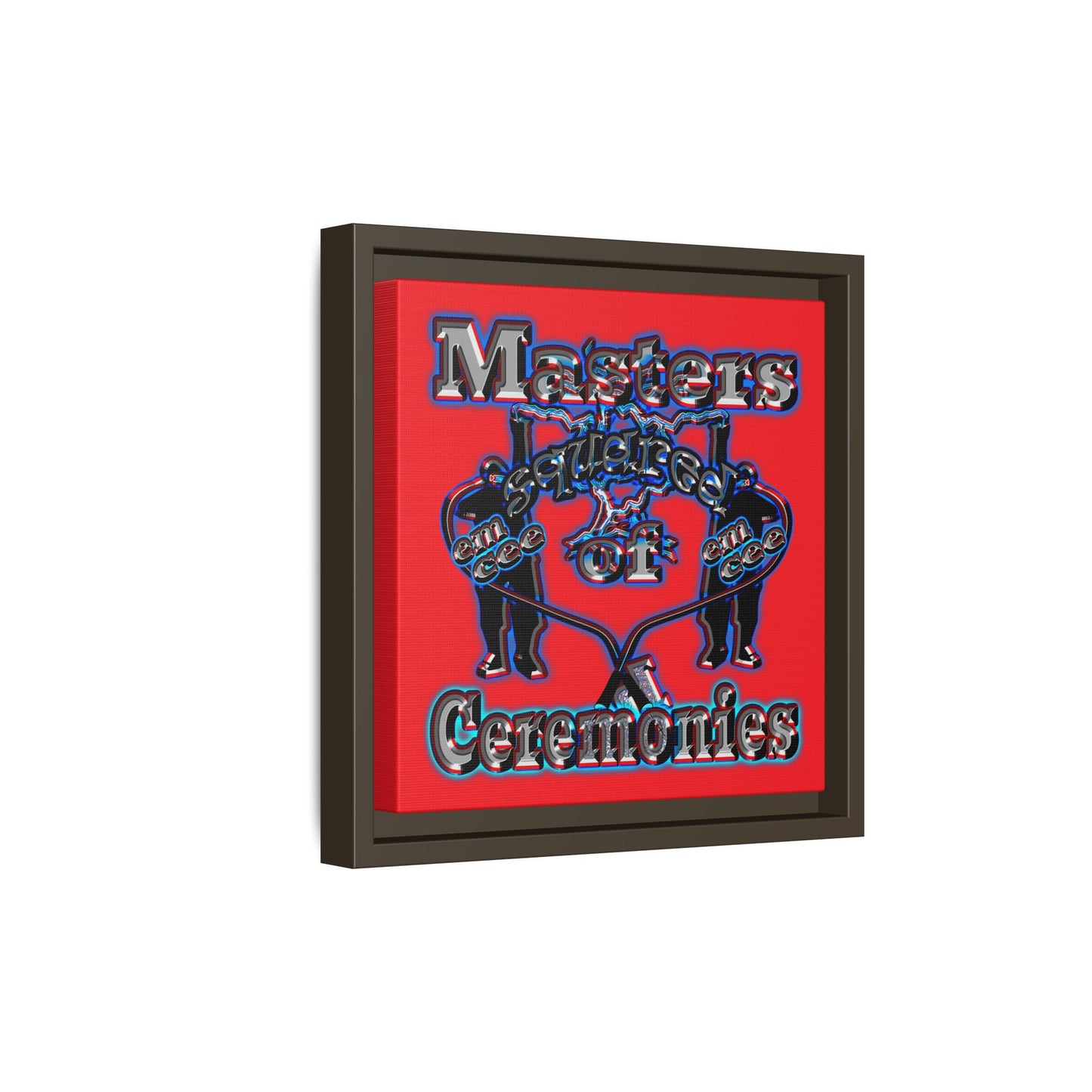em cee squared - framed canvas art (red)