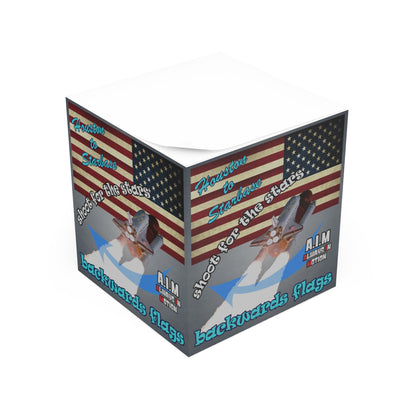 shoot for the stars - note cube (grey-light grey)