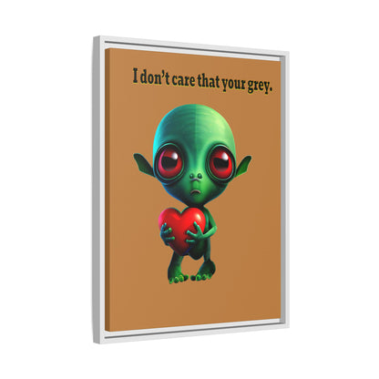 I don't care that your grey - framed canvas art (light brown)