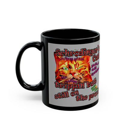 schrodinger's cat - Black Mug (light grey)