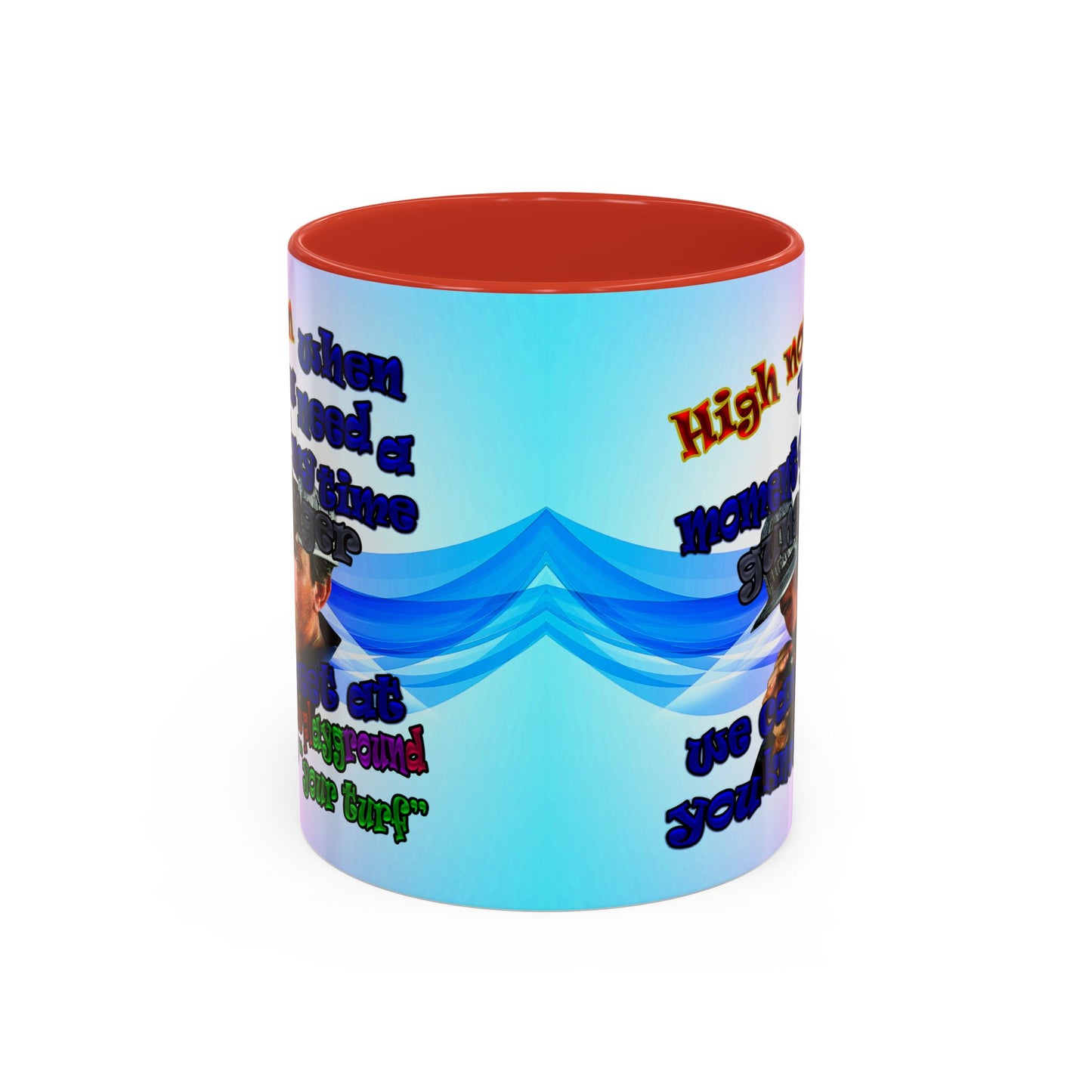 high noon - Accent Mug (light blue-pink wave)