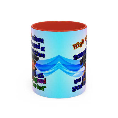 high noon - Accent Mug (light blue-pink wave)
