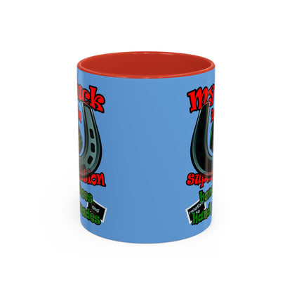 my luck - Accent Mug (light blue)