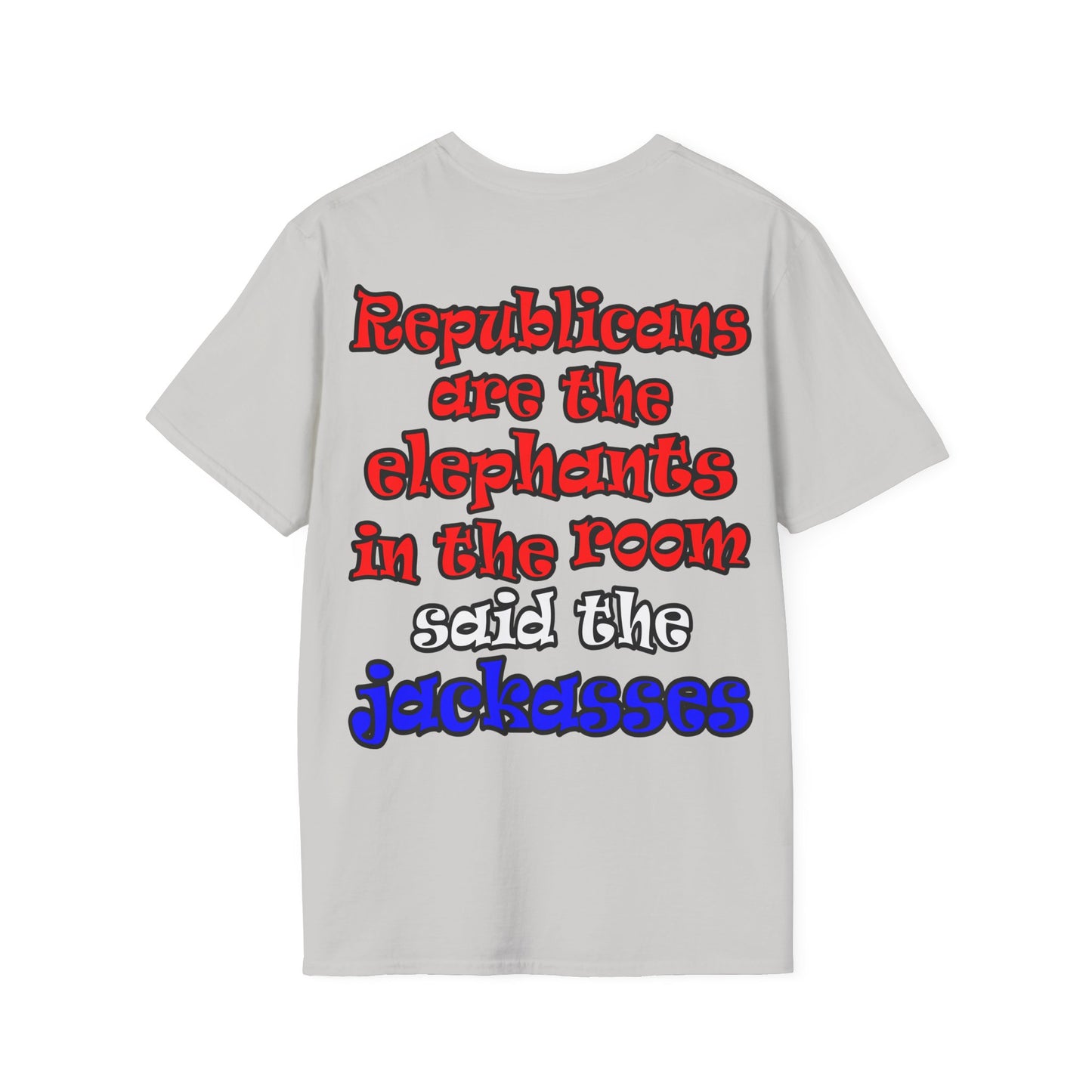 donkeys and elephants - Unisex Softstyle T-Shirt