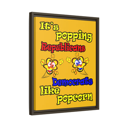 popping like popcorn - framed canvas art (yellow)