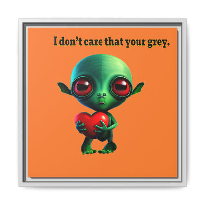 I don't care that your grey - framed canvas art (crusta)