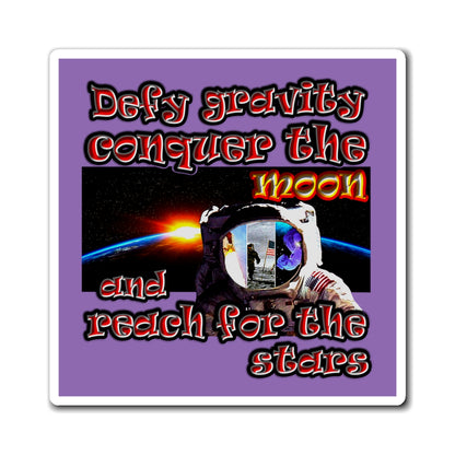 defy conquer reach - Magnets - (light purple)