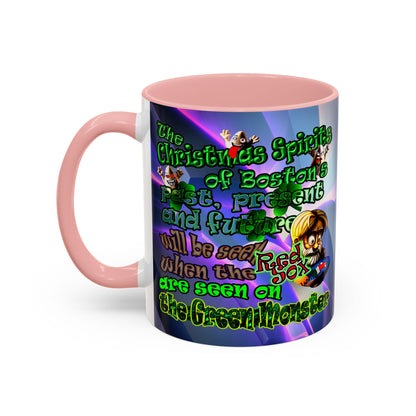 christmas spirits of boston - Accent Mug (grey-pink wave)