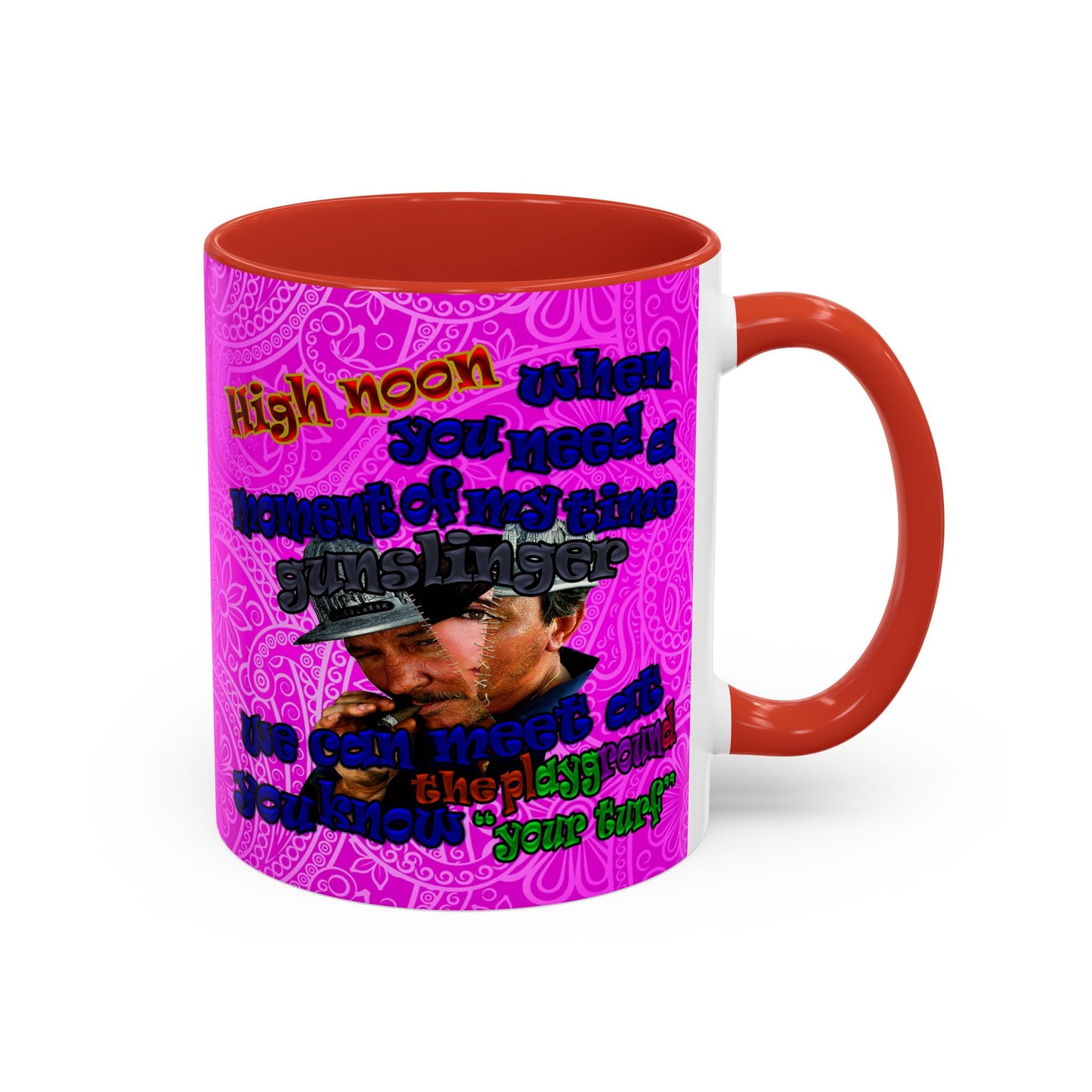 high noon - Accent Mug (pink swirl)